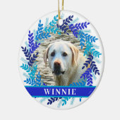 Begleiter 2 Foto Blauer Kranz Weihnachtskranz Keramik Ornament (Links)