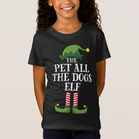 Begleiter alle Hunde Elf Matching Familie Weihnach T-Shirt (Vorderseite)