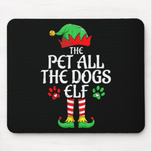 Begleiter alle Hunde Elf Xmas Matching Weihnachten Mousepad