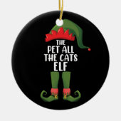 Begleiter alle Katzen Elf Matching Familie Weihnac Keramik Ornament (Vorne)