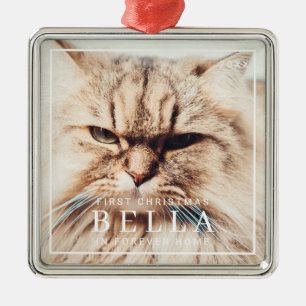 Begleiter Erste Weihnachten in Forever Zuhause Fot Ornament Aus Metall
