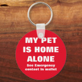 Begleiter ist Zuhause allein eine Notrufwarnung fü Schlüsselanhänger (Vorderseite)