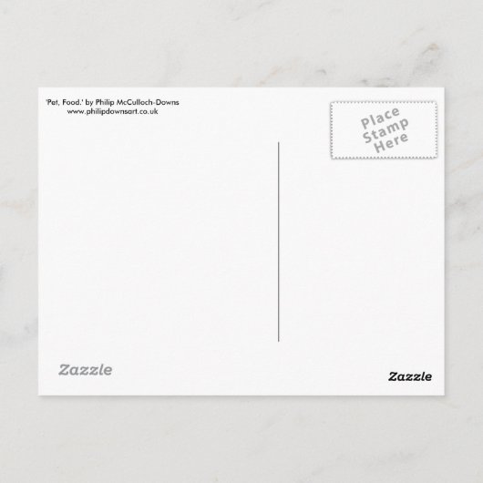 "Begleiter; Nahrung." Postkarte (Rückseite)