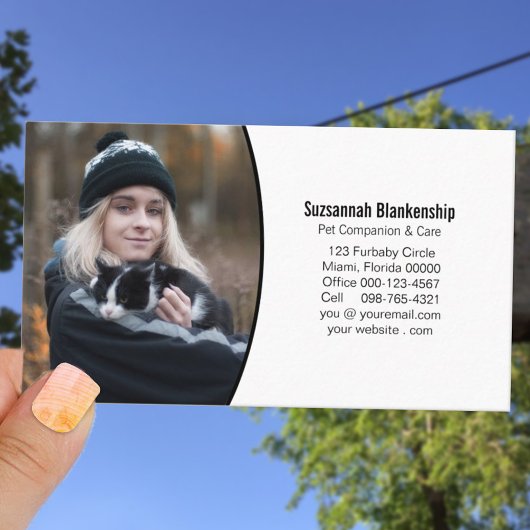 Begleiter Schwarz-weißes Berufliches Foto Visitenkarte