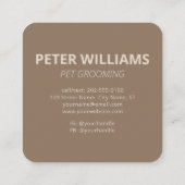 Begleiterstich Quadratische Visitenkarte (Rückseite)