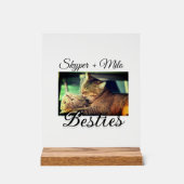 Begleithelfer tragen den Namen Foto Tier Liebe hin Acrylschild (Vorderseite)