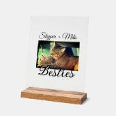 Begleithelfer tragen den Namen Foto Tier Liebe hin Acrylschild (Winkel)