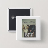 Begleithelfer tragen den Namen Foto Tier Liebe hin Button (Vorne & Hinten)