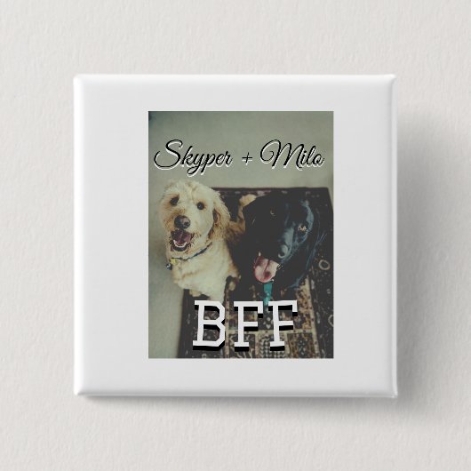 Begleithelfer tragen den Namen Foto Tier Liebe hin Button (Vorderseite)