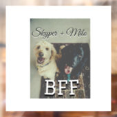 Begleithelfer tragen den Namen Foto Tier Liebe hin Fensteraufkleber (Blatt 2)