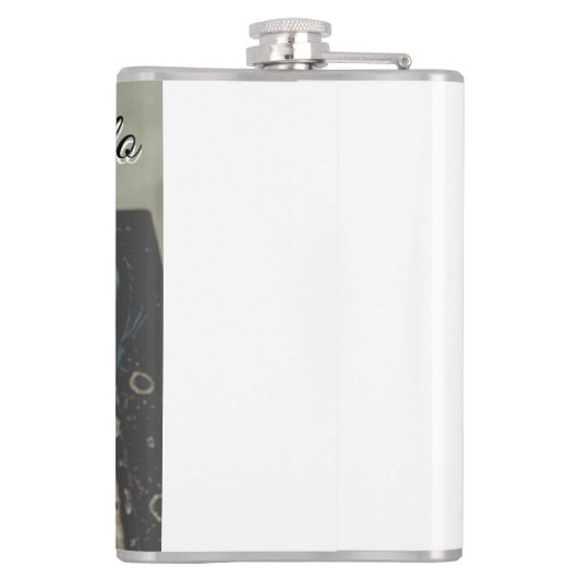 Begleithelfer tragen den Namen Foto Tier Liebe hin Flachmann (Rückseite)