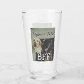 Begleithelfer tragen den Namen Foto Tier Liebe hin Glas (Rückseite)