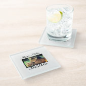Begleithelfer tragen den Namen Foto Tier Liebe hin Glasuntersetzer (Schrägansicht)