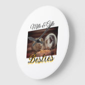 Begleithelfer tragen den Namen Foto Tier Liebe hin Große Wanduhr (Winkel)