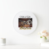 Begleithelfer tragen den Namen Foto Tier Liebe hin Große Wanduhr (Zuhause)