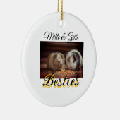 Begleithelfer tragen den Namen Foto Tier Liebe hin Keramik Ornament (Rechts)