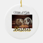 Begleithelfer tragen den Namen Foto Tier Liebe hin Keramik Ornament (Hinten)