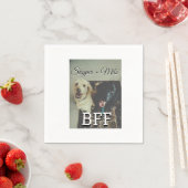 Begleithelfer tragen den Namen Foto Tier Liebe hin Serviette (Beispiel)