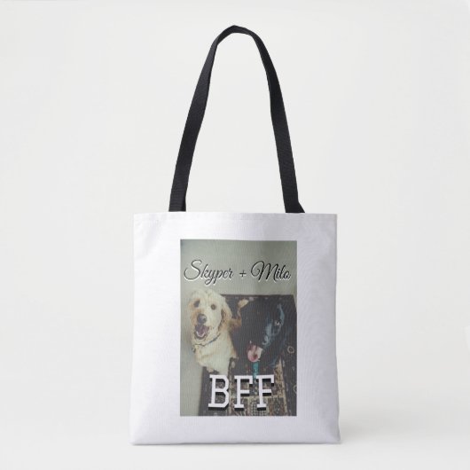 Begleithelfer tragen den Namen Foto Tier Liebe hin Tasche (Vorderseite)