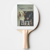Begleithelfer tragen den Namen Foto Tier Liebe hin Tischtennis Schläger (Rückseite)