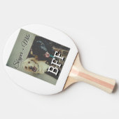 Begleithelfer tragen den Namen Foto Tier Liebe hin Tischtennis Schläger (Seitenansicht)