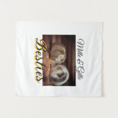 Begleithelfer tragen den Namen Foto Tier Liebe hin Wandteppich (Vorderseite (Horizontal))