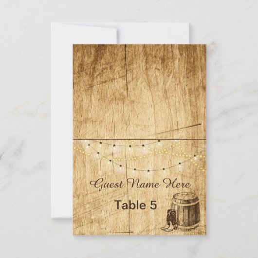 Begleitkarten - Hochzeit mit Cowboystiefeln Einladung (Vorderseite)