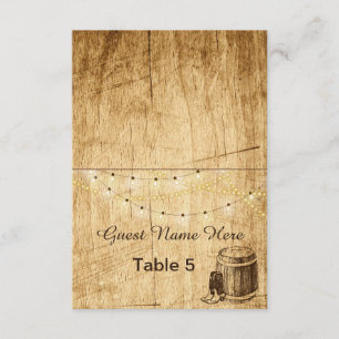 Begleitkarten - Landhochzeit mit Cowboystiefeln Einladung