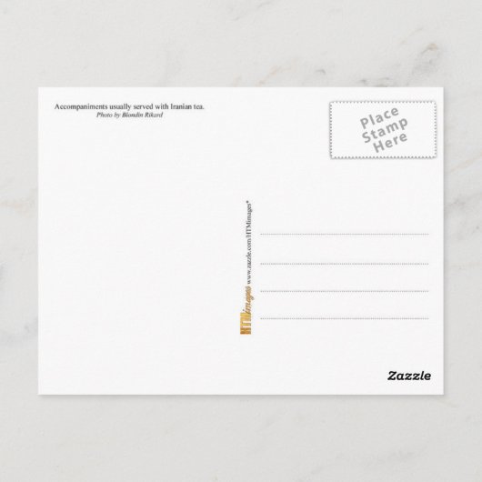 Begleitung für iranischen Tee Postkarte (Rückseite)