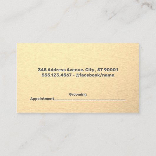 Begleitung | Sleek Metallic Terminkarte (Rückseite)