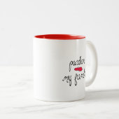 Begnadigen Sie meine Franzosen mit Barett Zweifarbige Tasse (VorderseiteRechts)