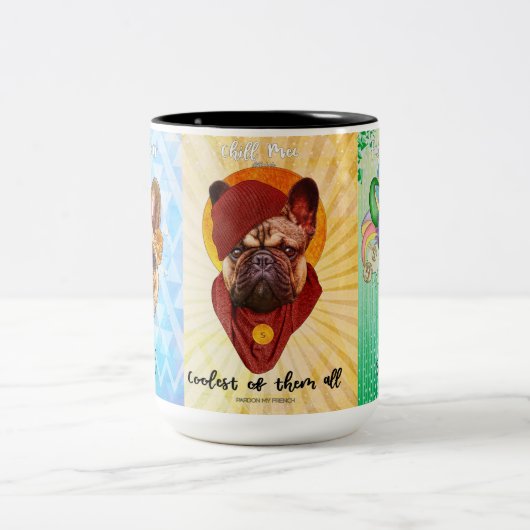 Begnadigen Sie meine französische Trio-Tasse 2 Zweifarbige Tasse (Mittel)