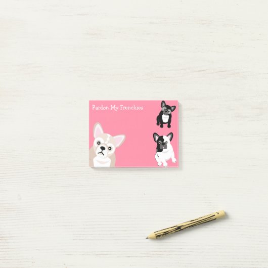 Begnadigen Sie meine Frenchies Post-it Klebezettel (Auf Schreibtisch)