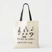 Begnadigen Sie mich, während ich in Lied berste Tragetasche (Vorne)