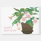 Begonia Birthday Magnet (Vorderseite)