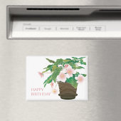 Begonia Birthday Magnet (In Situ (Geschirrspüler))