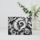 Begonia Blätter in Schwarz-Weiß Postkarte (Stehend Vorderseite)