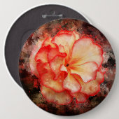 Begonia Blume Aquarell - bb3 Button (Vorne & Hinten)