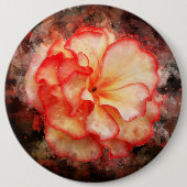 Begonia Blume Aquarell - bb3 Button (Vorderseite)