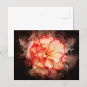 Begonia Blume Aquarell - bb3 Postkarte