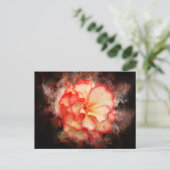 Begonia Blume Aquarell - bb3 Postkarte (Stehend Vorderseite)