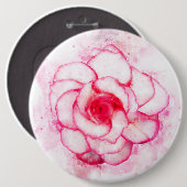Begonia Blume Aquarell - wb1 Button (Vorne & Hinten)