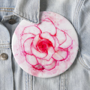 Begonia Blume Aquarell - wb1 Button