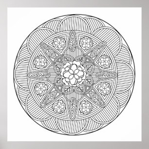 Begonia Blume Blume Art Mandala Poster