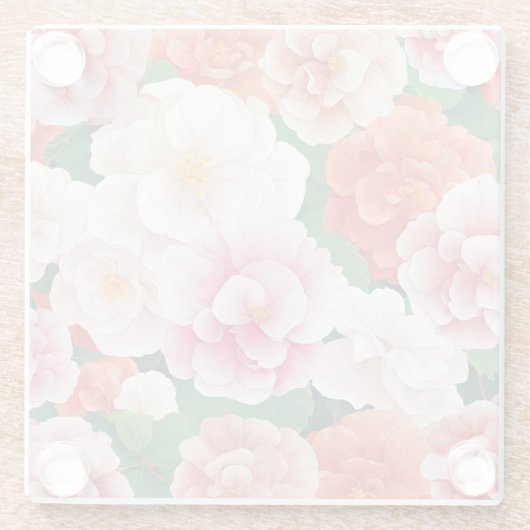 Begonia Blume Untersetzer (Rückseite)