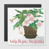 Begonia-Flachmagnet Magnetkarte (Vorne/Hinten)