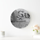 Begonia Gems Pianoforte Große Wanduhr (Zuhause)