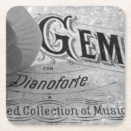 Begonia Gems Pianoforte Rechteckiger Pappuntersetzer (Vorderseite)