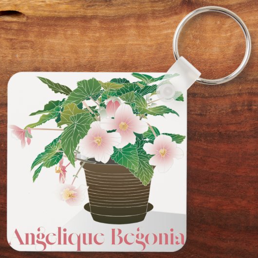 Begonia Keychain Schlüsselanhänger (Rückseite)