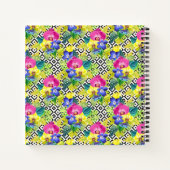 Begonia-Orchidee und Palme-Blätter Notizblock (Rückseite)